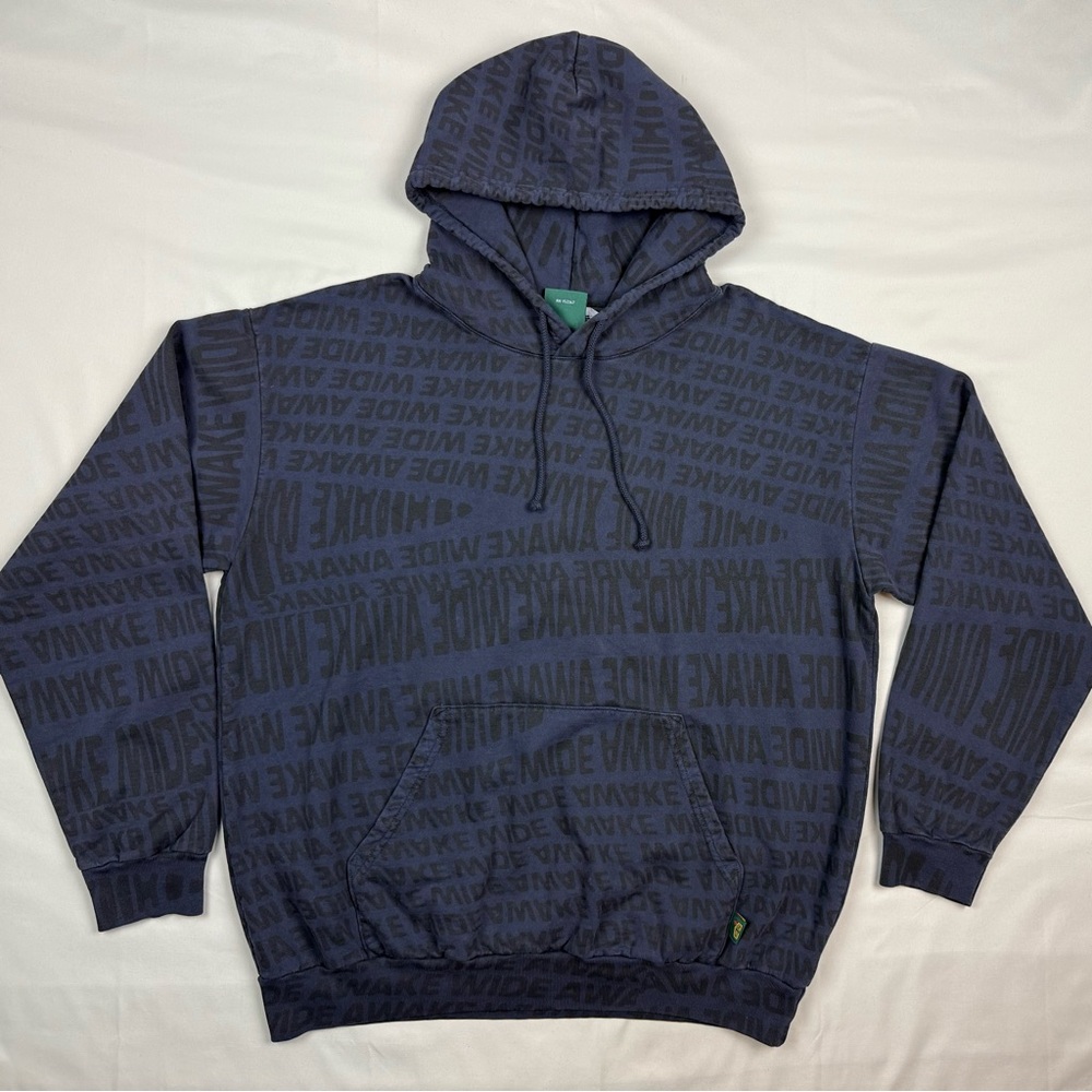 Insomniac Mens Wide Awake Hoodie XL Made in USA AOP Dark Blue/Black A8